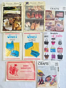 LOTE de 8 carteras de mano McCall's 9963 decoración patriótica patrón de costura artesanías - Imagen 1 de 12