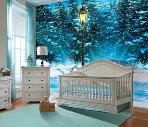 Mural de pared Narnia Nursery. Calcomanía de poste de lámpara de fantasía, papel tapiz de linterna de hadas - Imagen 1 de 5