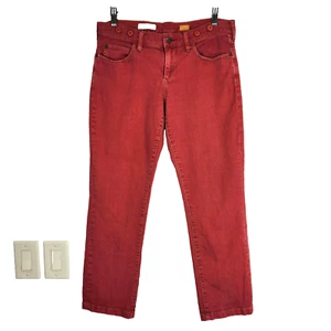Pilcro And The Letterpress Straight Jeans Damen 28 Rot Ankle Crop Low Rise Bold - Bild 1 von 10