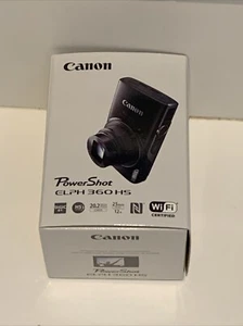 Canon PowerShot ELPH 360 HS Digital Camera Black- BRAND NEW - Picture 1 of 5