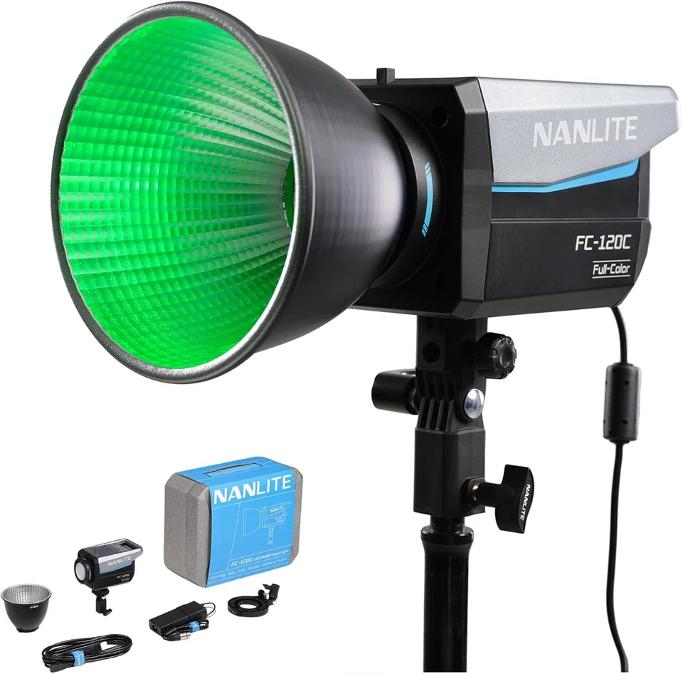 Nanlite FC-120C LED Video Light RGBW Full Color 2700K-7500K Photography Lighting - Image 1 of 4