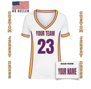 Custom Name Number Jersey Dress for Adults | Basketball & Throwback Jersey Dress - Picture 1 of 106