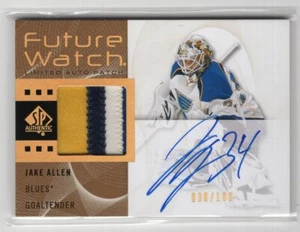 12-13 SP AUTHENTIC FUTURE WATCH PATCH ROOKIE AUTO /100 JAKE ALLEN - 4 CLR RARE ! - Picture 1 of 1