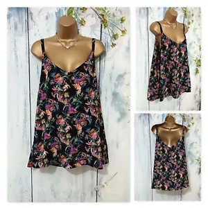 GEORGE TOP SIZE 22 , PLUS SIZE , Black Floral Holiday Occasion Camisole Top - Picture 1 of 9