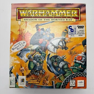 Warhammer: Shadow of the Horned Rat (PC, 1995) Big Box w/ Original 1996 Receipt - Image 1 of 4