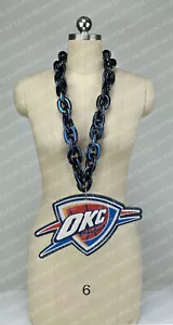 New NBA OKLAHOMA CITY THUNDER Gameday BIG Fan Chain NAVY BLUE Fanchain - Picture 1 of 3