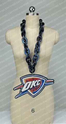 New NBA OKLAHOMA CITY THUNDER Gameday BIG Fan Chain NAVY BLUE Fanchain Cover