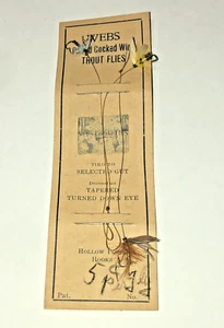 WEBS TRIPA REALISTA 1931 WEBER TALLA #10 EMPAREJADO ALA AMARTILLADA TRUCHA MOSCAS GANCHOS CÓNICOS - Imagen 1 de 24