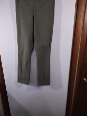 Pantalones Marca Tribal, Para Mujer Talla 2, Oliva Ajustados Tiro Alto Elastizados Frente Plano Foto 1 de 4