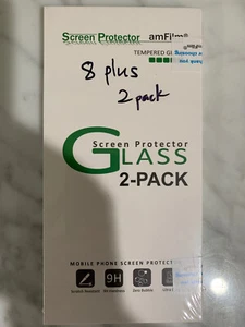 amFilm 3302133 Screen Protector for iPhone 8 Plus/7 Plus/ 6S Plus - 2 Pack - Picture 1 of 3