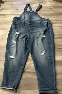 Lane Bryant Medium Wash Boyfriend Jeans Overalls Übergröße 26 - Bild 1 von 11