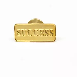 SUCCESS Pin Gold Tone Lapel Enamel Collectible Award Motivational - Picture 1 of 4