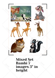 Decoraciones comestibles mixtas para adornos de pasteles Bambi - Imagen 1 de 1