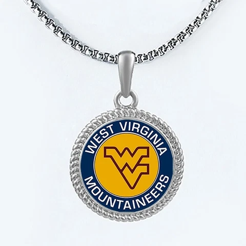 West Virginia Mountaineers Mens Womens 20" Lnk Chain Pendant Necklace D22 Cover