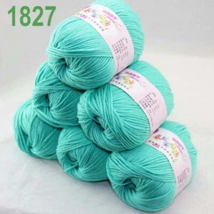Fashion 6 Balls x 50gr Cashmere Silk Wool Hand Knit Wrap Shawls Crochet Yarn 27 - Picture 1 of 11