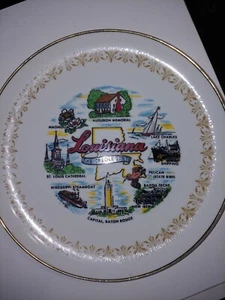 Louisiana State Souvenir Plate Sheffield Fine China - Picture 1 of 3