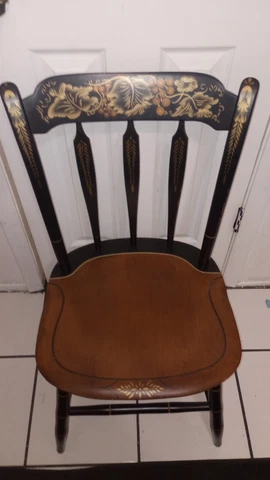 L. Hitchcock Black Harvest Inn Solid Maple Chair Cover