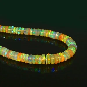 Aesthetic Necklace Opal Necklace opal Jewelry Sale Yellow Fire Opal Necklace - Picture 1 of 6