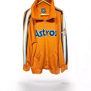 Vintage Houston Astros Cooperstown Collection Majestic Track Jacket Orange XXXL. - Picture 1 of 5