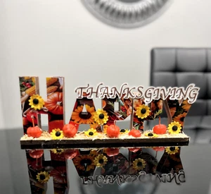 Happy thanksgiving table centerpiece decoration, Thanksgiving sign. Home decor. - Picture 1 of 2