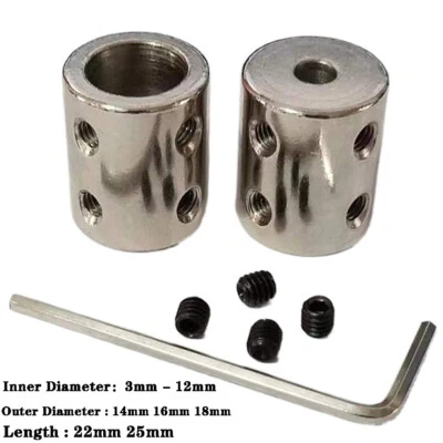 GOO BETTTER Rigid Shaft Coupling Coupler Motor Connector Sleeve Inner Diameter 3mm - 12mm