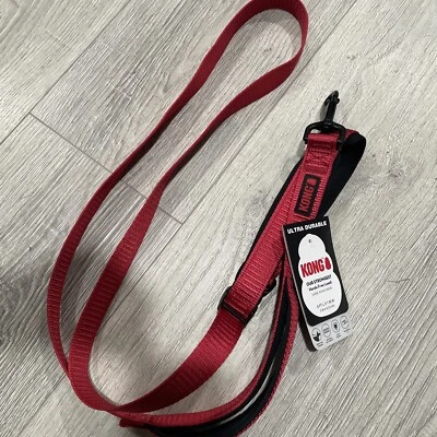 KONG MAX с подкладкой собаки поводок руки бесплатно 6 футов новый красный ультра прочный - Изображение 1 из 3