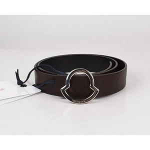 New Moncler Men Leather Belt With dust bag Size 48-M-L - Picture 1 of 5