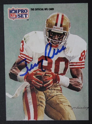 Jerry Rice San Francisco 49ers Autografiado 1990 Pro Set #379 Tarjeta Firmada Foto 1 de 3