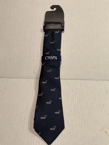 Chaps Ralph Lauren Krawatte Herman Truck mehrfarbig marine/gelb 3" breit Neu mit Etikett - Bild 1 von 6