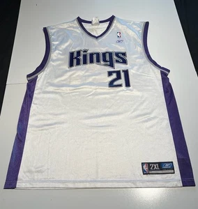 VNTG 90s Y2K Sacramento Kings Reebok Trikot Herren 2XL weiß #21 Vlade Divac - Bild 1 von 12