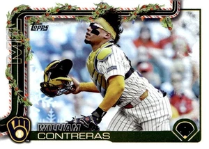 2025 Topps Holiday Base #H21 William Contreras Milwaukee Brewers - Bild 1 von 3