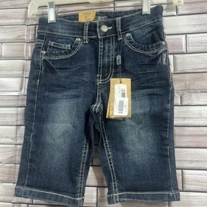 Silver jean Co. girls 6 Bermuda Shorts Tina adjustable waist Denim Blue NWT - Picture 1 of 15
