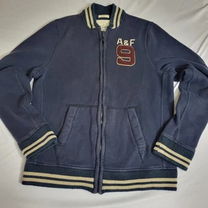 Abercrombie & Fitch Uomo XXLarge Varsity Giacca Felpa con Zip Completa - Foto 1 di 9