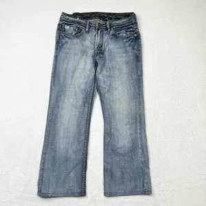 Jeans Buffalo Para Hombres 32x27 Azul De Colección Desvanecimiento Relajado Bootcut Bigotes Juego Dobladillo - Imagen 1 de 13