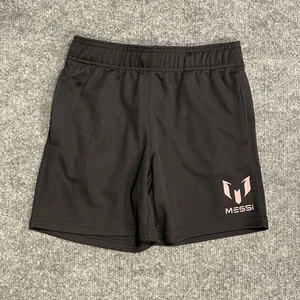 Messi Collection Shorts Jungen Medium schwarz Athletik Fußball elastischer Bund Logo - Bild 1 von 11
