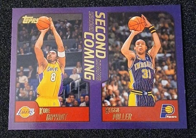 2000-01 Topps - Second Coming Kobe Bryant,Reggie Miller #292 状况完好 SP — 第 1/2 张图片