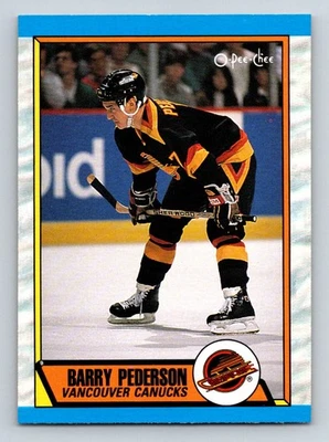 #281 Barry Pederson 1989-90 O-Pee-Chee Vancouver Canucks - Image 1 of 2