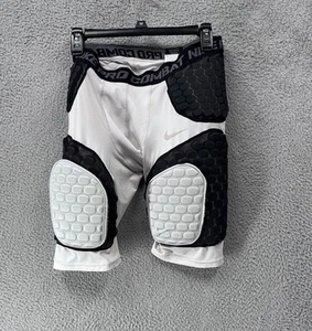 Nike Pro Combat Hyperstrong Football Compression Shorts Medium White Black A1 - Picture 1 of 7