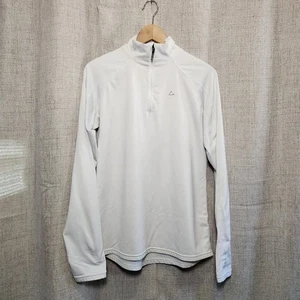Paradox Base Layer Long Sleeve Pullover Men's L White 1/4 Zip Fleece Mock Collar - Picture 1 of 7
