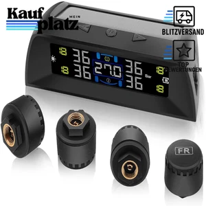 TPMS Reifendruckkontrollsystem mit Solar USB Ladung | Farbdisplay - Bild 1 von 10