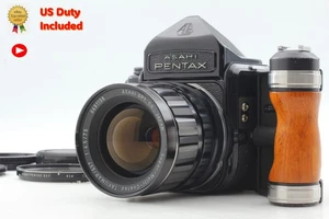 [N MINT w/ Grip ] Pentax 6x7 67 Mirror Up Eye camera w/ SMC T 75mm from JAPAN - Picture 1 of 13