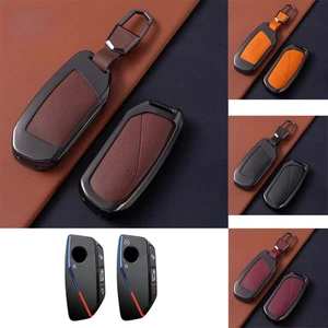 Zinc Alloy Leather Car Smart Key Fob Case Cover For BMW 7 Series XM IX I7 X7 G07 - Picture 1 of 12