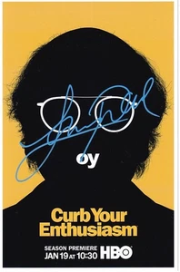 Postal autógrafa firmada a mano por Larry David Curb Your Enthusiasm 8x5 certificado de autenticidad - Imagen 1 de 1