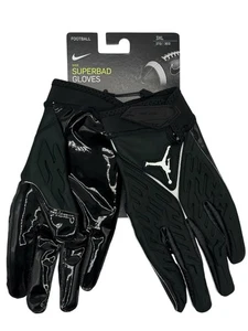 Jordan Superbad 6.0 Mens 3XL Nike Football Gloves Sticky Magnigrip Jumpman Black - Picture 1 of 16