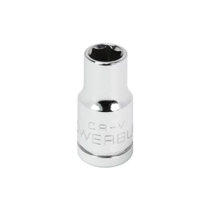 Powerbuilt 1/4 Inch Drive x 1/4 Inch 6 Point Shallow Socket - 648273 - Picture 1 of 5