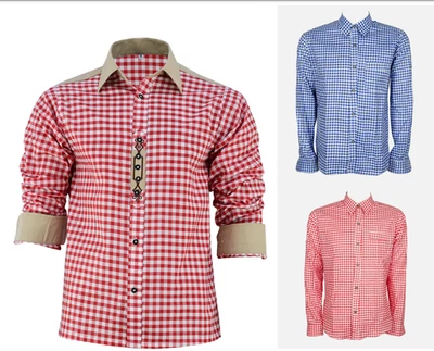 Lederhosen  shirt German Bavarian Oktoberfest Lederhosen Trachten Checked shirt - Image 1 of 4