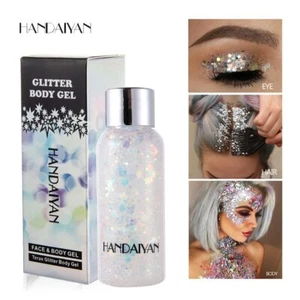 9 Colors Hot Festival Cosmetics Face Body Glitter Cream Sequins Shining Liquid S - Picture 1 of 20