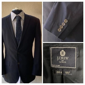 Abrigo Deportivo J Crew Para Hombres 38R Extra Slim Thompson Blazer Negro Medio Forrado Algodón - Imagen 1 de 16