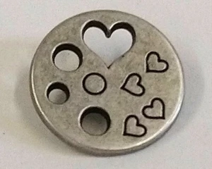 23 mm mehrere Kreise Herzen Metall Schaft Knöpfe - Auswahl der Packungsgröße - Bild 1 von 2