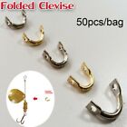 50pcs Boat Fishing U Shape Ring Stainless Steel Gold / Silver Corrosion Resistan